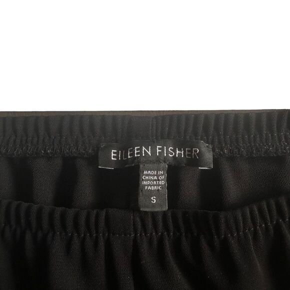 Eileen Fisher Slim Side-Zip Black Pants size Small - Picture 4 of 5